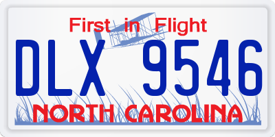 NC license plate DLX9546