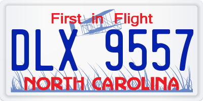 NC license plate DLX9557