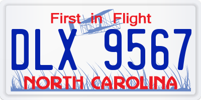 NC license plate DLX9567