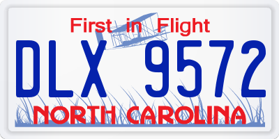 NC license plate DLX9572
