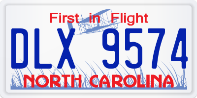 NC license plate DLX9574