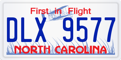 NC license plate DLX9577
