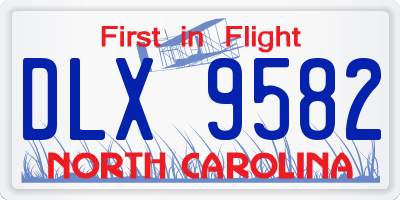 NC license plate DLX9582