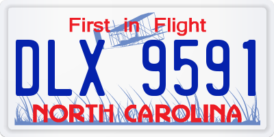 NC license plate DLX9591