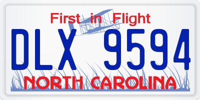NC license plate DLX9594