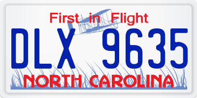 NC license plate DLX9635