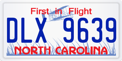 NC license plate DLX9639