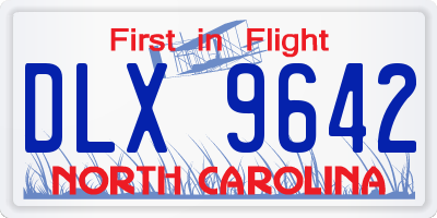 NC license plate DLX9642