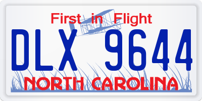 NC license plate DLX9644