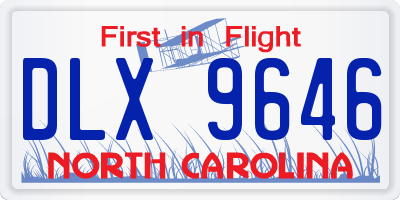 NC license plate DLX9646