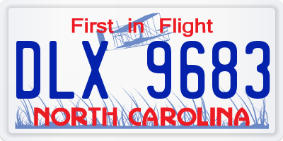 NC license plate DLX9683