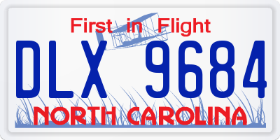 NC license plate DLX9684