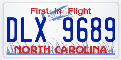 NC license plate DLX9689