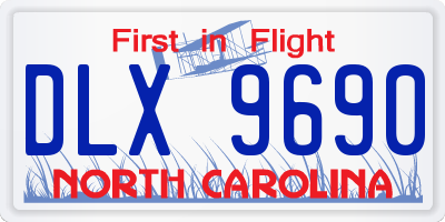 NC license plate DLX9690