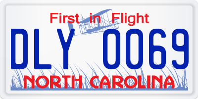 NC license plate DLY0069