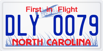 NC license plate DLY0079