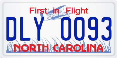 NC license plate DLY0093