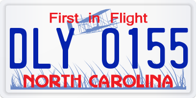 NC license plate DLY0155