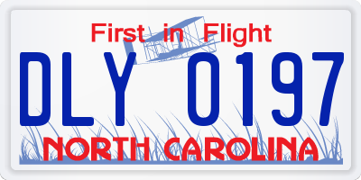NC license plate DLY0197