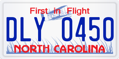 NC license plate DLY0450