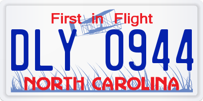 NC license plate DLY0944
