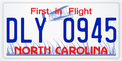 NC license plate DLY0945