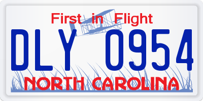 NC license plate DLY0954