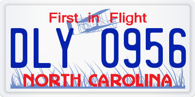 NC license plate DLY0956