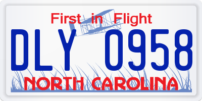 NC license plate DLY0958