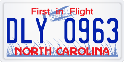 NC license plate DLY0963