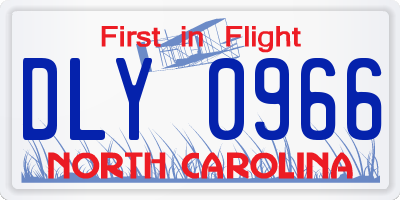 NC license plate DLY0966