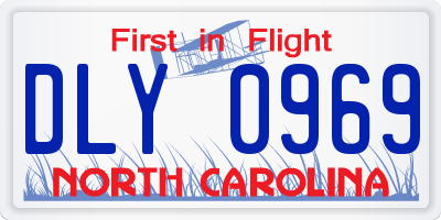 NC license plate DLY0969