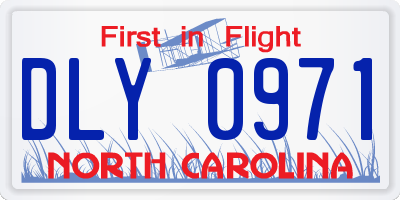 NC license plate DLY0971