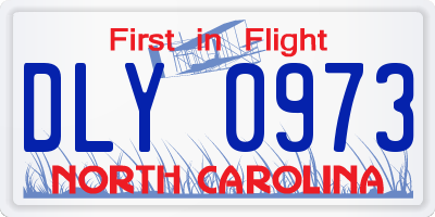 NC license plate DLY0973