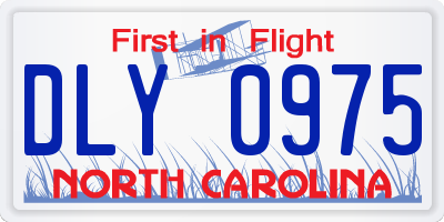 NC license plate DLY0975