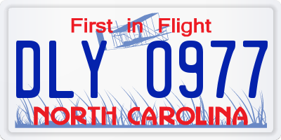 NC license plate DLY0977