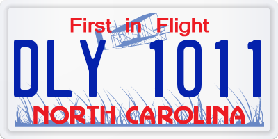 NC license plate DLY1011