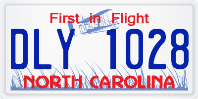NC license plate DLY1028