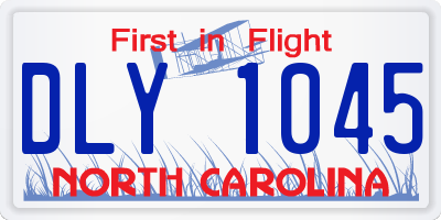 NC license plate DLY1045