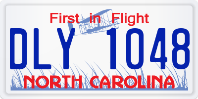 NC license plate DLY1048