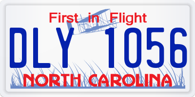 NC license plate DLY1056