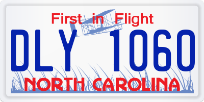 NC license plate DLY1060