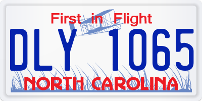 NC license plate DLY1065