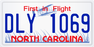 NC license plate DLY1069