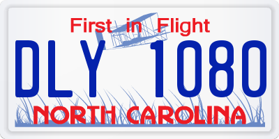 NC license plate DLY1080