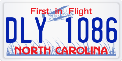 NC license plate DLY1086