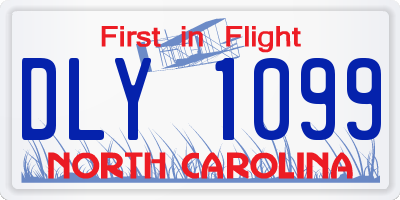 NC license plate DLY1099