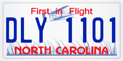 NC license plate DLY1101
