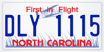 NC license plate DLY1115
