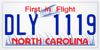 NC license plate DLY1119